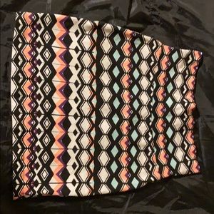 Diamond Pattern Peach and Teal Skirt